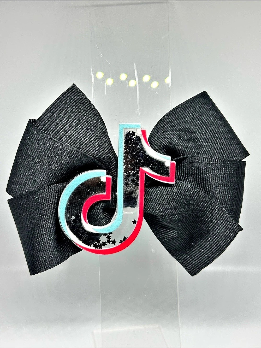 Kids Black & Pink Bow Hair Accessory